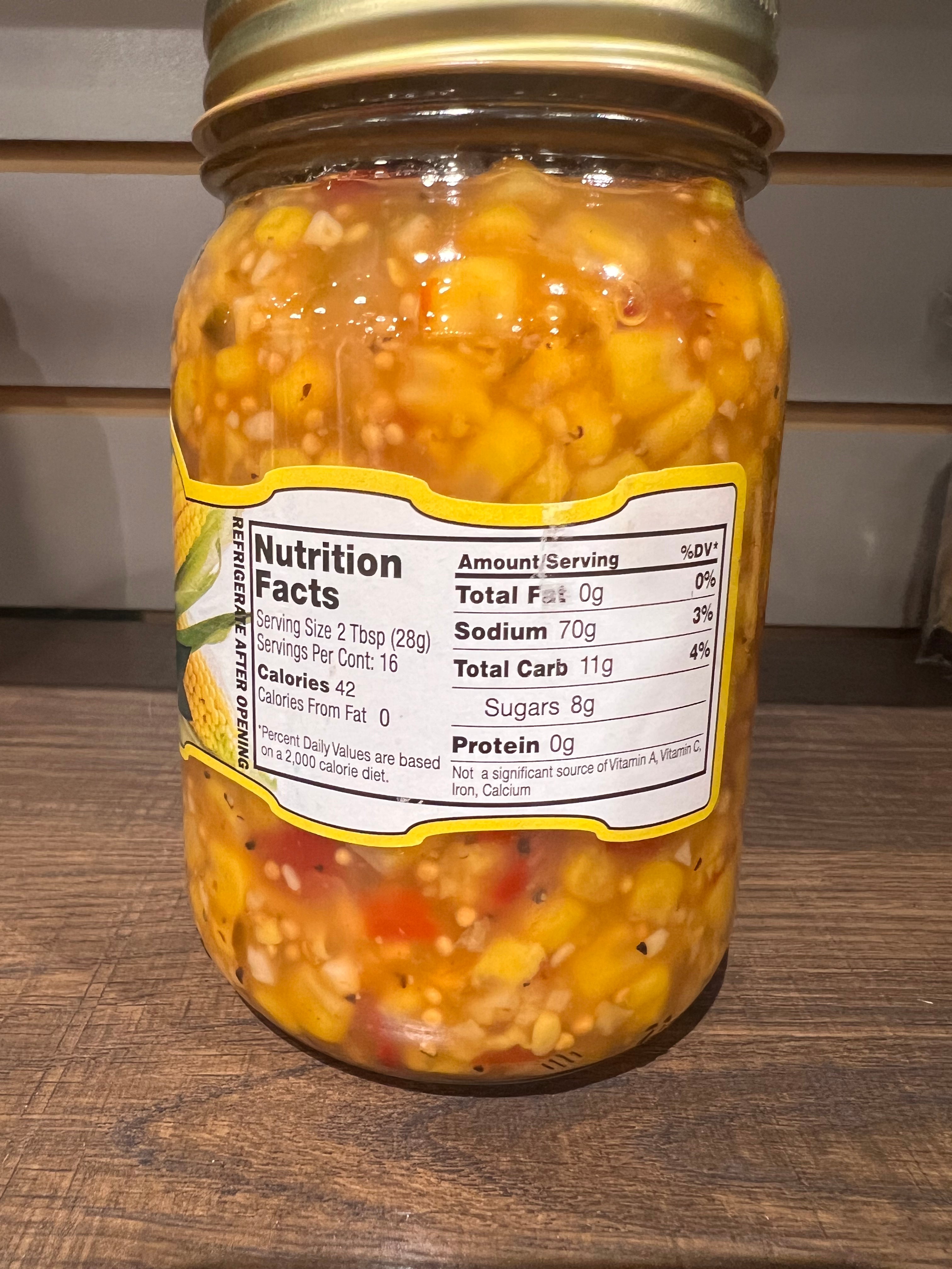 Corn and Pepper salsa - 16 oz